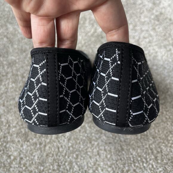 Skechers Ballet Flats Women 8.5 Shoes Slip On Stretch Knit Memory Foam Loafers - Picture 7 of 11